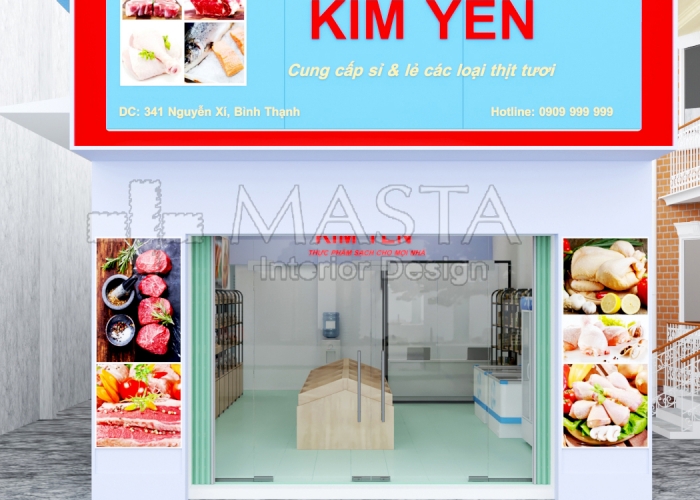 Thiết kế cửa hàng thực phẩm - Kim Yến - Bình Thạnh